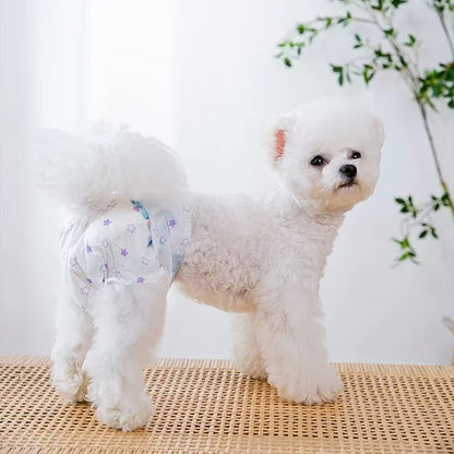 10Pcs Pet Dog Diapers Males Females Absorbent Adjustable Doggy Disposable Underwear Physiological Breathable Pants for Dogs